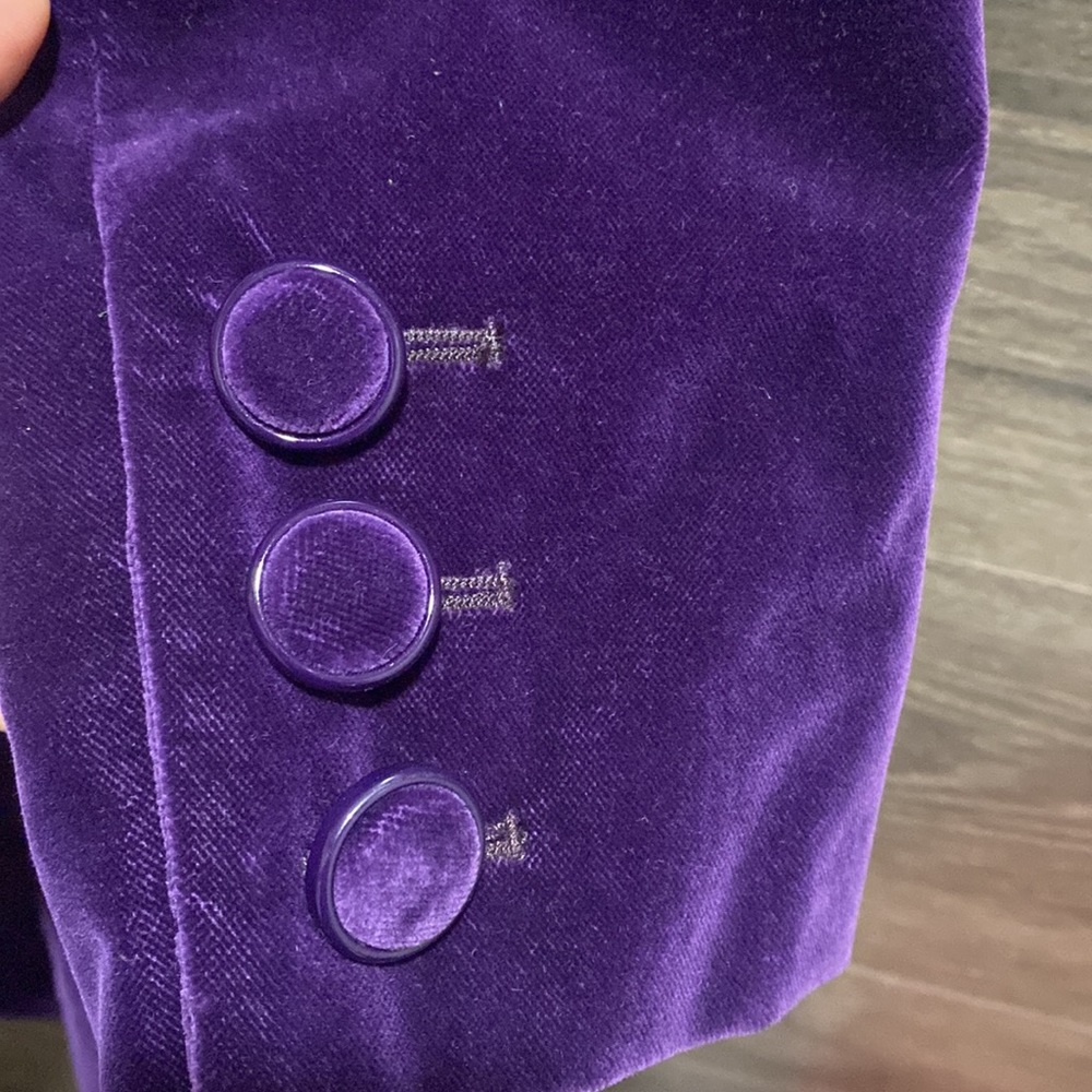 Valentino purple velvet long blazer - Picture 6 of 7